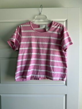 Liz Claiborne Boxy Striped Tee